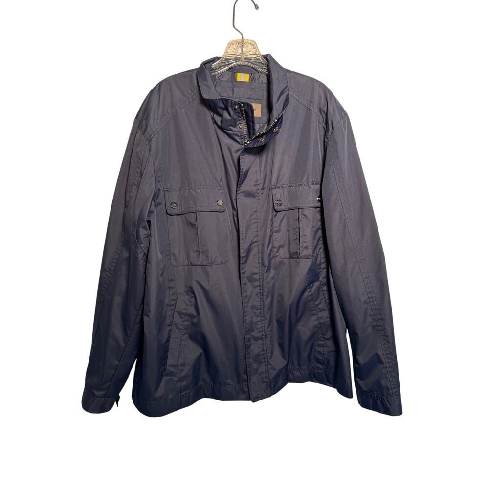 Marc New York Mens Heavyweight Windbreaker Utility Jacket Size XL Navy Blue